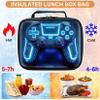 Fitvc Gamer Lunch Box for Boys,Leather Boys Lunch Bag for Kids,Gamer Gifts for Kids,Insulated Video Game Lunchbox,Reusable Portable Lunchbox for School Travel Picnic Hiking Beach view 3
