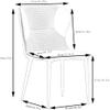 SoOSSN Set of 2Leather Side Chairs with Carbon Steel Legs Counter Chairs Dining Chairs (Color:D) view 2
