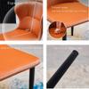 SoOSSN Set of 2Leather Side Chairs with Carbon Steel Legs Counter Chairs Dining Chairs (Color:D) view 4