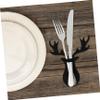 Ciieeo 8pcs Christmas Elk Cutlery Festive Tableware Holders for Xmas Dinner Parties and Decorative Utensil Bags view 3