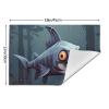 Placemats Heat Resistant Table Mats Funny Fish Design Print Place Pads Set Washable Non-Slip PVC Woven Place Mats for Home Kitchen Weddings Holiday Party Decor 18 X 12 in 6 PCS view 2