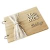 Cabilock 1pc Wooden Guest Book Pages for Weddings Engagements and Anniversaries Rustic Sign Book for Guests to Leave Messages Elegant Lace Design view 1