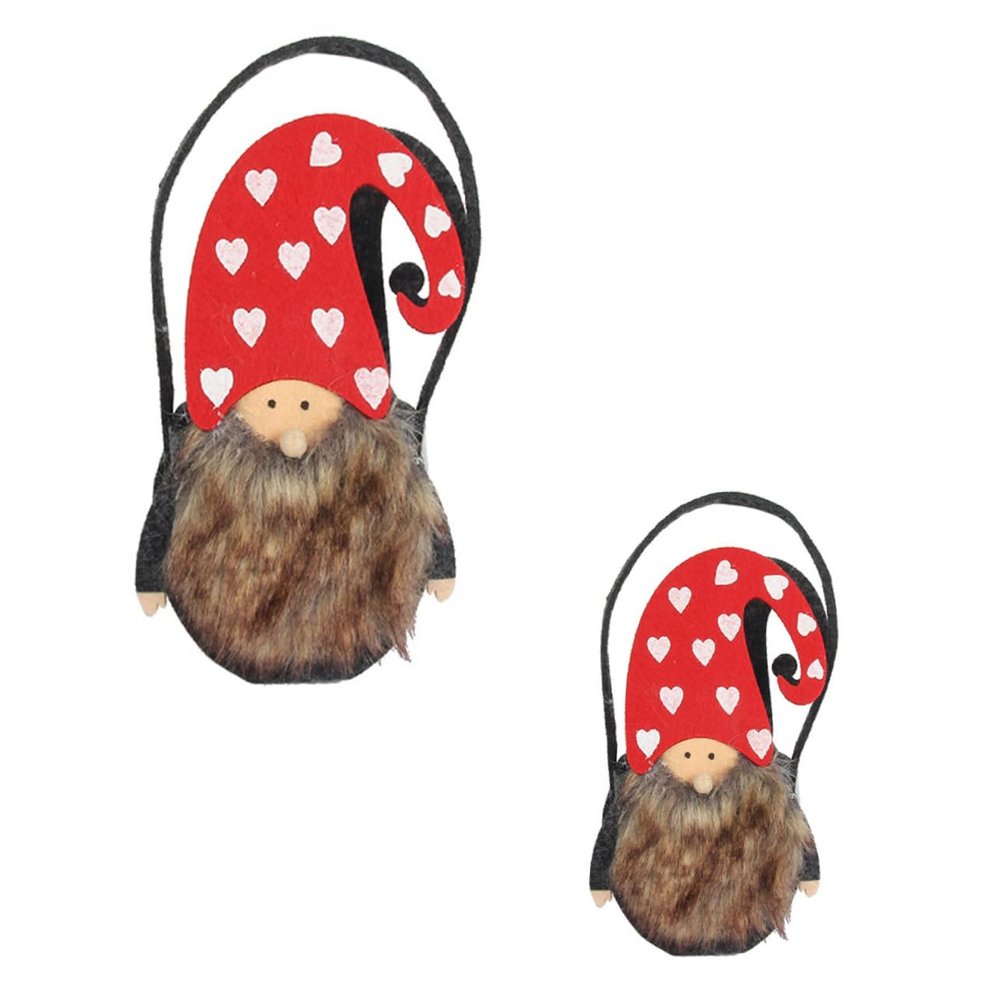 Ciieeo 2pcs Lovely Xmas Storage Baskets Adorable Felt Cloth Candy Baskets for Desktop Decor for Christmas Treats Fruits and Chic and Practical Storage