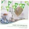 Cabilock 2sets Shamrock Banners for Patrick's Day Flags for Festival Party Hanging Decoration Easy to Install Wall and Garden Decor view 2