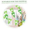 Cabilock 2sets Shamrock Banners for Patrick's Day Flags for Festival Party Hanging Decoration Easy to Install Wall and Garden Decor view 4