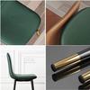 SoOSSN Dining Chair Set of 2 PU Leather Cushion with Black Golden Metal Legs for Restaurant and,Green Dining Chairs(Color:Default) view 4