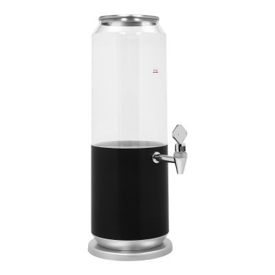 3L Wine Dispenser Wine Drink Tower Dispenser Beer Tower Drink Dispenser Beverage Juice Cocktail Dispenser for Drink Tower Dispenser Home Bar (without rechargeable lights and icicles) (Black)