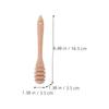 IMIKEYA 2pcs Wooden Honey Dipper Sticks Mixing Tool for Easy Dispensing and Stirring for Kitchen Use and Jam Stirring view 2