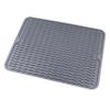 RORPOIR Large 40x30CM Gray Silicone Draining Pad Wave Grain Design Kitchen Dish Drying Mat Non-Slip Heat Resistant for Cup and Dish Drainage for Kitchen Counters and Sinks view 1