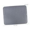 RORPOIR Large 40x30CM Gray Silicone Draining Pad Wave Grain Design Kitchen Dish Drying Mat Non-Slip Heat Resistant for Cup and Dish Drainage for Kitchen Counters and Sinks view 3