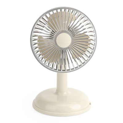 Nachukan Vintage Electric Fan, Retro Table Fan, Vintage Desk Standing Fan - Small Portable USB Charging Little Fan for Summer, Pure Color Retro Desk Fan, Simple Vintage Fan(Yellow)