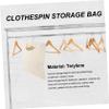 Zerodeko 1pc Clothes Clip Storage Bag Multi-purpose Hanging Pouch for Home Use Clip Holder Hook for Organizing Clothespins Khaki view 4