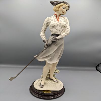Generic Italy Giuseppe Armani Lady Golfer Porcelain Figurine 911C 14.5"" Nib XRare