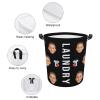 Custom Laundry Basket Personalized Foldable Laundry Hamper with Photo Picture Customized Dirty Clothes Storage Basket with Handle for Dormitory Home Bathroom Hotel view 4