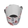 London Print Laundry Basket Collapsible Circular Laundry Hamper With Handles Dirty Clothes Storage Basket Oxford Cloth view 3