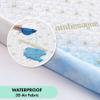Ambesonne Fitted Nonslip 100% Waterproof Mattress Protector 3D Air Fabric Cover Bed Pad Fiber Smooth Noiseless Texture for a Hotel Quality Comfortable Sleep, 8''-21'' Deep Pocket, King view 2