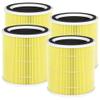 FCFMY 4 Packs AC400 Pet Care Replacement Filters Compatible with Purivortex AC400 Air Cleaner Purifier, with Main Filter and Activated Carbon Filter, Yellow view 1