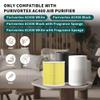 FCFMY 4 Packs AC400 Pet Care Replacement Filters Compatible with Purivortex AC400 Air Cleaner Purifier, with Main Filter and Activated Carbon Filter, Yellow view 3