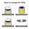 FCFMY 4 Packs AC400 Pet Care Replacement Filters Compatible with Purivortex AC400 Air Cleaner Purifier, with Main Filter and Activated Carbon Filter, Yellow view 4