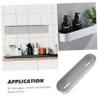 PRETYZOOM Bathroom Shelves Floating Over Toilet Storage Rack Aluminum Metal Toothbrush Holder Wall Mounted Rack for Kitchen Supplies view 3