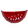 Kurt Adler 60-inch Velvet Appliqu & Embroidered with Knitted Ruffle Border Tree Skirt view 2