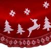 Kurt Adler 60-inch Velvet Appliqu & Embroidered with Knitted Ruffle Border Tree Skirt view 3