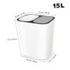 WHAMVOX Double Compartment Trash Can Dual Trash Bin for Kitchen Waste and Recycling Wet Dry Garbage Bin Lid for Home and Restaurant Use view 2
