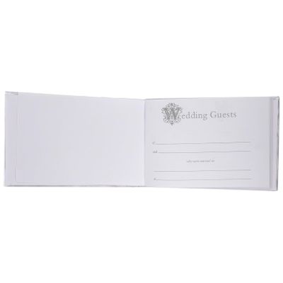 Zerodeko Wedding Guest Book and Rhinestone Decoration Elegant Signature Book for Weddings Anniversaries and Special Events for Reception and