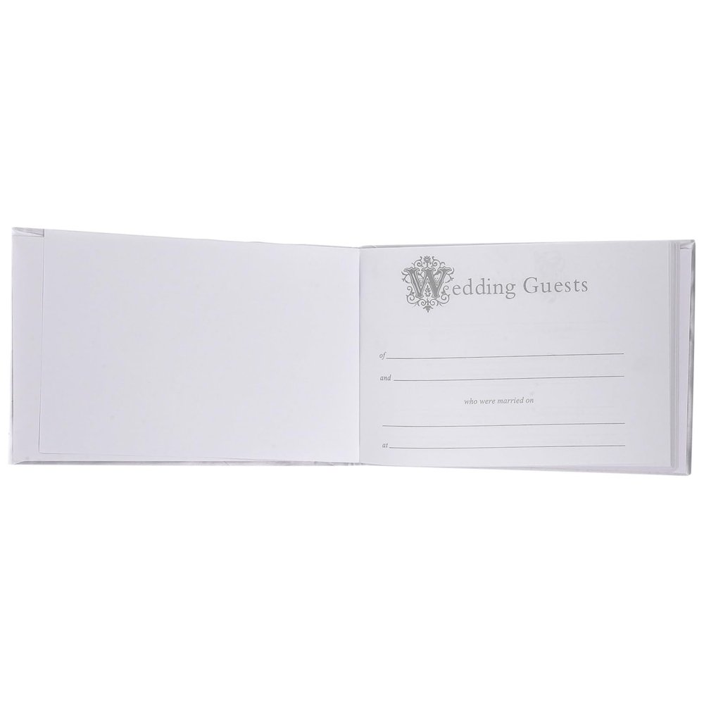Zerodeko Wedding Guest Book and Rhinestone Decoration Elegant Signature Book for Weddings Anniversaries and Special Events for Reception and