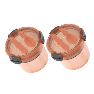 Cabilock 2pcs Overnight Oatmeal Cup Set with Lid Portable Breakfast Containers for Meal Prep Leakproof Soybean Milk Cereal Holders with Spoon for Oats Beverages