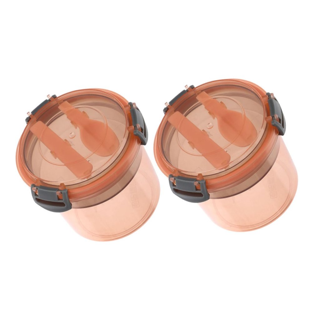 Cabilock 2pcs Overnight Oatmeal Cup Set with Lid Portable Breakfast Containers for Meal Prep Leakproof Soybean Milk Cereal Holders with Spoon for Oats Beverages