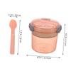 Cabilock 2pcs Overnight Oatmeal Cup Set with Lid Portable Breakfast Containers for Meal Prep Leakproof Soybean Milk Cereal Holders with Spoon for Oats Beverages view 3
