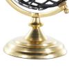 Deco 79 Aluminum Metal Open Framed World Globe with Wire Exterior and Gold Base, 8" x 8" x 13", Black view 4