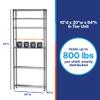 Shelving Inc. 10" d x 30" w x 64" h Chrome Wire Shelving with 6 Shelves, Weight Capacity 800lbs Per Shelf view 2