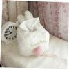 PRETYZOOM Rabbit Ear Plush Tissue Box Cute Napkin Storage Container for Home Office Bar Elegant Easy Paper Towel Replacement for Living Restaurant view 2