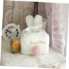 PRETYZOOM Rabbit Ear Plush Tissue Box Cute Napkin Storage Container for Home Office Bar Elegant Easy Paper Towel Replacement for Living Restaurant view 3