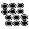 Cabilock 12pcs Oval Plastic Food Baskets Set for Snacks Fruits and Appetizers Portable Multi-function Kitchen Serving Baskets Sturdy Design for Home and Events view 1
