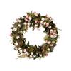 Cabilock Artificial Rose Wreath Touch Handmade Floral Garland for Home Wedding and Shop Door Decor view 1