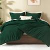 Litanika Comforters Emerald Green Oversized King Size, 3 Pieces Lightweight Solid Bedding Comforter Set, All Season Fluffy Bed Set (120x98In Comforter & 2 Pillowcases) view 3