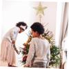 Ciieeo Christmas Tree Topper Star Gold Glittered Five-Pointed Star Jewelry Xmas Tree Decor view 3