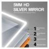 INTRIXX Bathroom Shower Mirror Wall Mounted Makeup Hairdressing Irregular Frameless Anti-Fog Memory LED Smart Mirror for Bathroom view 4