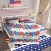4th of July Throw Blankets, Patriotic Memorial Day Soft Fleece Blanket Decorative for Home Sofa Couch Chair Living Bedroom,50x60 inches, American Flag Stars Summer Poppy Eucalyptus view 3