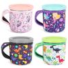 4Pack Reusable Ice Cream Sleeves with Handle, Neoprene Insulated Sleeves for Ninja Creami Pints, Talenti Ice Cream Pints, Frozen Desserts (Cartoon Print) view 1