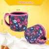 4Pack Reusable Ice Cream Sleeves with Handle, Neoprene Insulated Sleeves for Ninja Creami Pints, Talenti Ice Cream Pints, Frozen Desserts (Cartoon Print) view 2