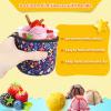 4Pack Reusable Ice Cream Sleeves with Handle, Neoprene Insulated Sleeves for Ninja Creami Pints, Talenti Ice Cream Pints, Frozen Desserts (Cartoon Print) view 3