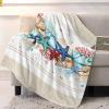 Coastal Beach Throw Blankets, Nautical Ocean Seashell Coral Starfish Soft Fleece Blanket Decorative for Home Sofa Couch Chair Living Bedroom,60x80 Inches, Brown Aqua Summer view 2