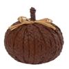 Boston International Woven Pumpkin Tabletop Mantel Shelf Fall Autumn Thanksgiving Halloween Decorations for Home, Small, Brown view 1