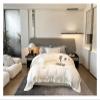 ADovz Champagne Hollow Edge Chic Duvet Cover Eucalyptus Lyocell Cooling Breathable Silky 4Pcs Bedding Set with Bed Sheet 2 Pillowcases,Bed Sheets view 1