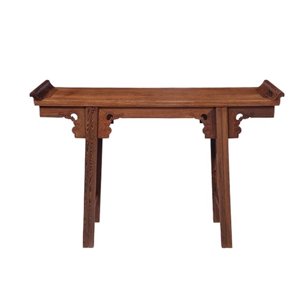 LINKIO Meditation Table Altar Chinese Retro Buddhist Altar Solid Wood Chinese Style Table Incense Case Home Entrance Table Tribute Table Prayer Altar for Home (Size : S:98 * 38 * 82cm)