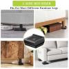 Yookwutar Bed Risers 1 inch, 2 inch, 3 inch, 4 inch, 6 inch, 8 inch Heavy Duty, Oversized Furniture Riser for Couch Sofa Table Chair Leg Frame Dorm, Support up to 6000 Lbs (Black 6 Pack, 1 inch) view 3